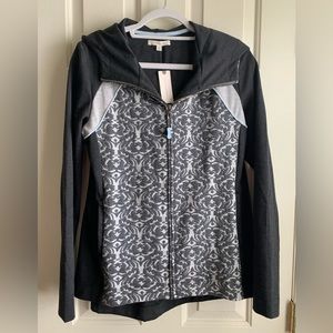 Anthropologie Pure + Good NWT Tara Jacquard Full Zip Lux Hoodie Medium M